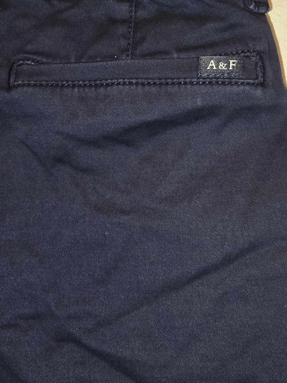 abercrombie kids Navy Flat-Front Cotton Shorts